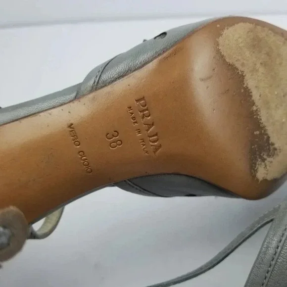 Prada Gray Women's Heels - Picture 8 of 11